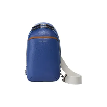 SAMSONITE Cow Leather Sling Bags Crossbody Bags Unisex Blue