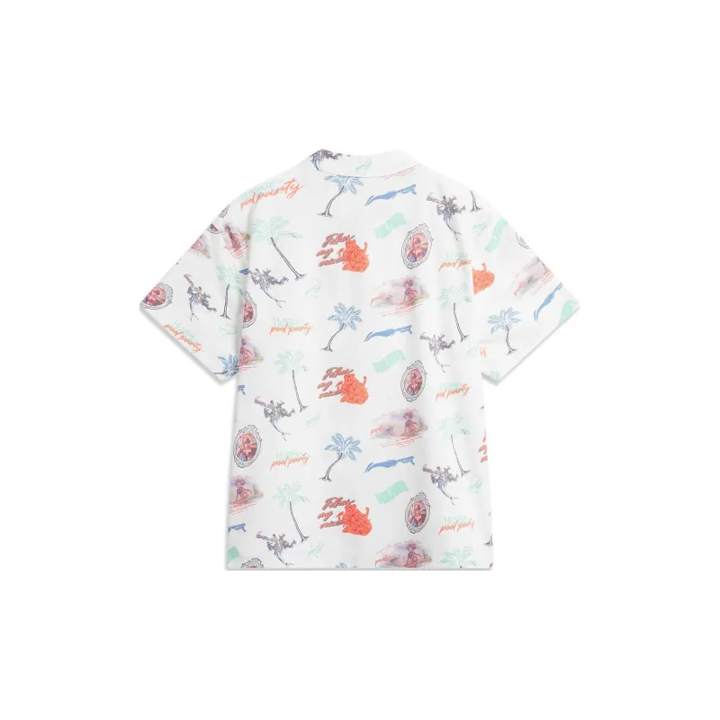 LiNing x LEAGUE OF LEGENDS Sports Life Collection Shirt Men's Ivory Coconut Tree All Over Print-1