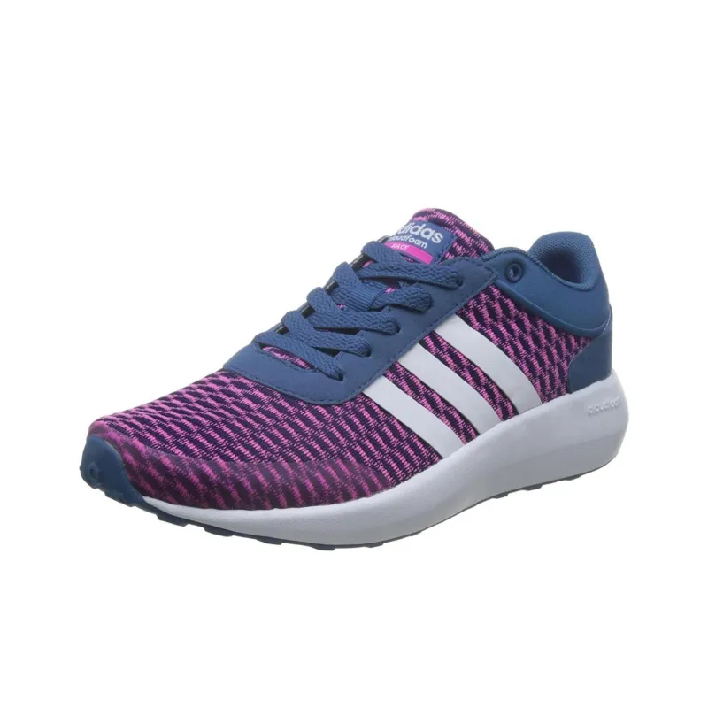 Adidas Cloudfoam Anti-Slip Wear-Resistant Low-Top Running Shoes Women's Red-2