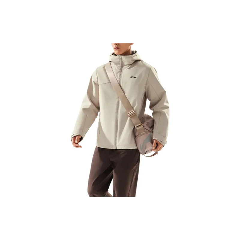 LiNing Trench Coat Men's Ash Gray/Obsidian Gray-6