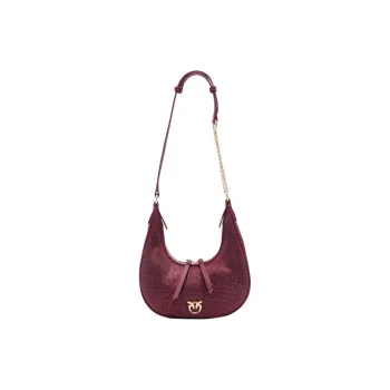 PINKO Brioche Polyester Crossbody Bag, Shoulder Bag Regular Unisex Burgundy