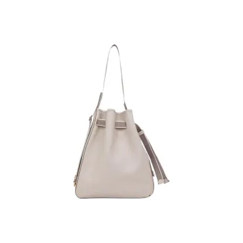 Ecco Cow Leather Bucket Bags Crossbody Bag Shoulder Bag Medium Size Women's Taupe