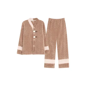 Qiao Ni Tong Pajama Set Men's Chocolate
