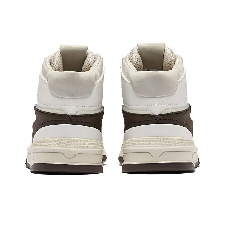 Erke No. 3 Single Skateboard Shoes Women's High Top Pumice Gray Microcrystal White-4