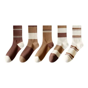 Lan Miao Mid Calf Socks Women's 5 Pack