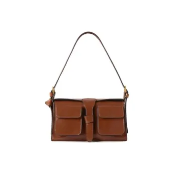 Mulberry Rejina Pyo Collaboration Smooth Shiny Leather Handbag Shoulder Bag Small Size Women's Umber
