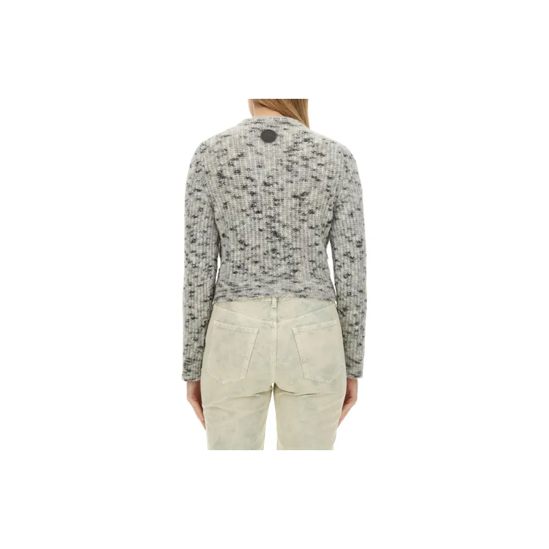 MOSCHINO Jeans Crewneck Cropped Jumper-1
