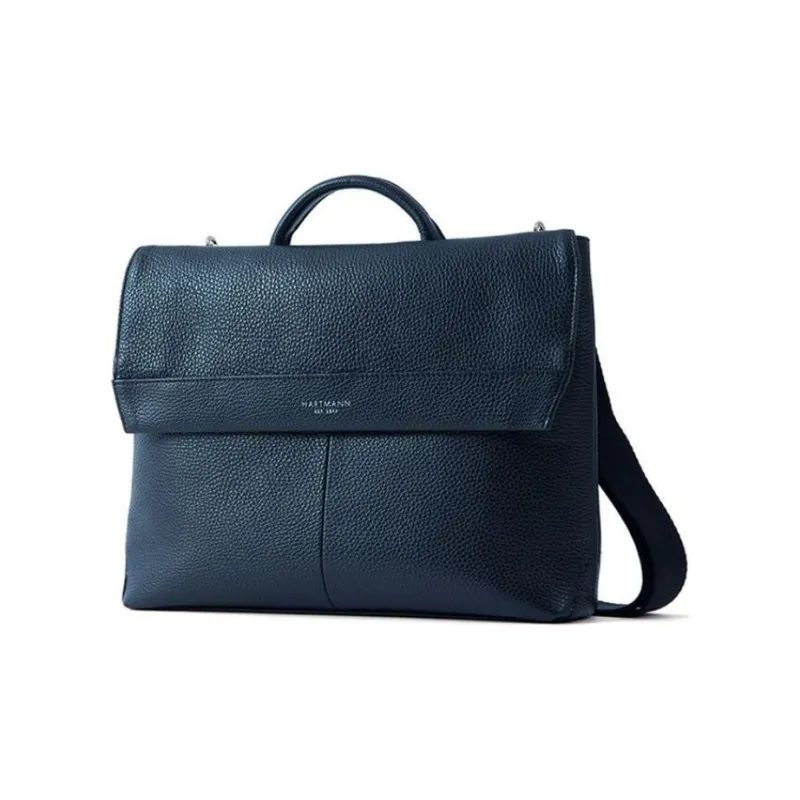 SAMSONITE Cow Leather Briefcases Handbags Unisex Marine Blue-1