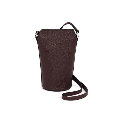 Ecco Cow Leather Bucket Bags Shoulder Bag Crossbody Bag Mini Women's Cocoa Brown