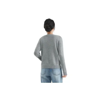 MIHUANG Cashmere Sweater Women's Medium Gray