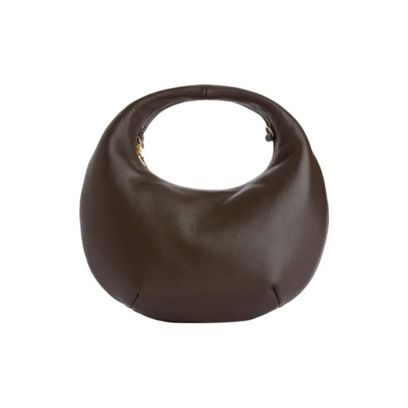 ARKET Sheepskin Shoulder Bag Crossbody Bag Handbag Small Size Women's Dark Brown-0