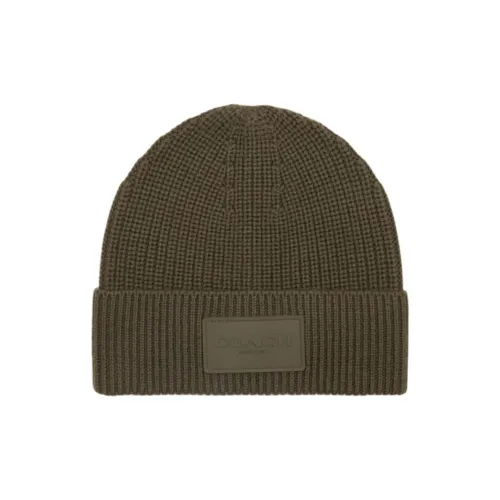 COACH Merino Wool Beanies Unisex Green