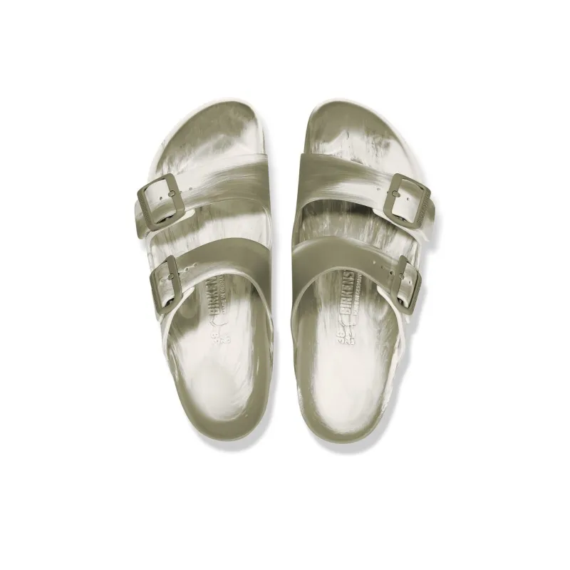 Birkenstock Arizona EVA Abrasion Resistant Slide Slippers Unisex White Khaki Regular-3