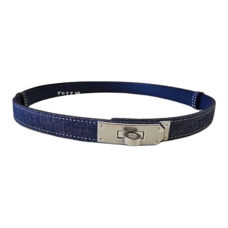 H leather belt Hermès Blue size 100 cm in Leather - 44421353