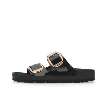 Birkenstock Arizona Big Buckle EVA Abrasion Resistant Slide Slippers Women's Shiny Black Regular