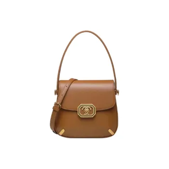 PIERRE CARDIN Top Grain Cow Leather Shoulder Bag Crossbody Bag Handbag Medium Size Women's Brown/Black/Burgundy