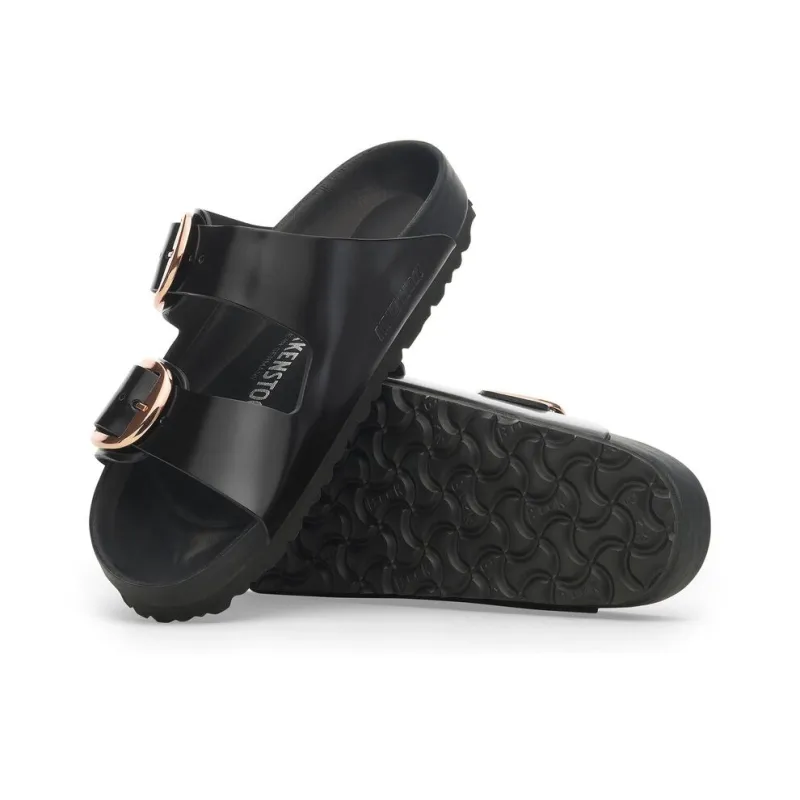 Birkenstock Arizona Big Buckle EVA Abrasion Resistant Slide Slippers Women's Shiny Black Regular-4