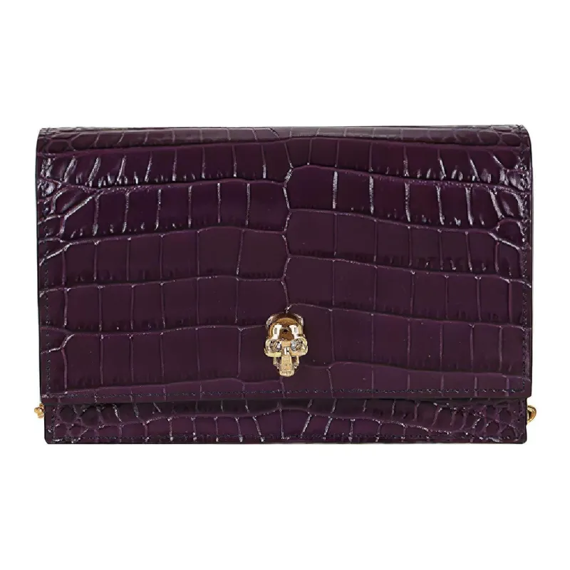 Alexander McQueen Cow Leather Shoulder Bag Women's Purple-1