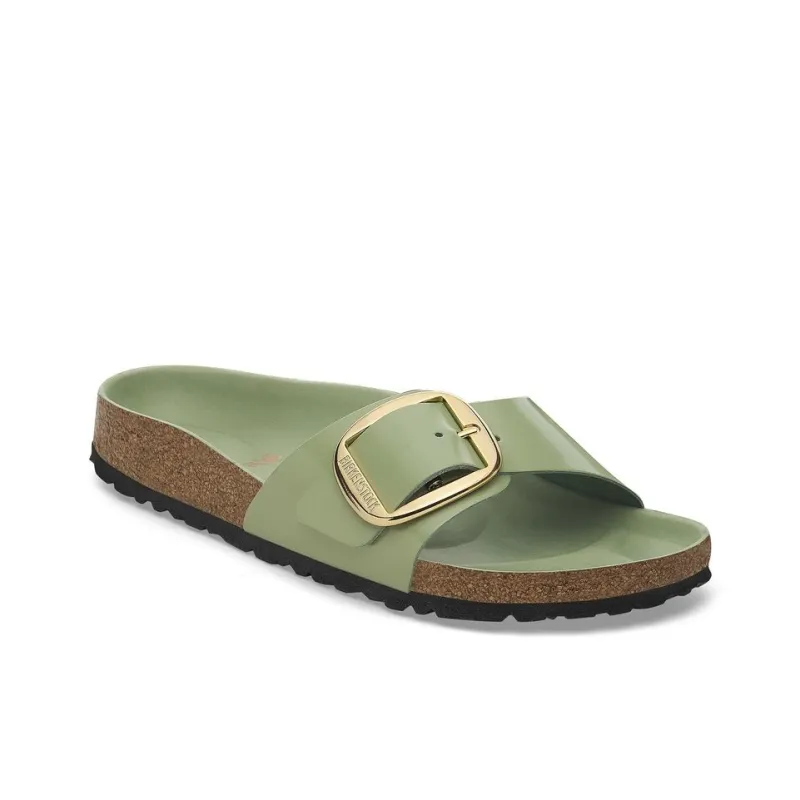 Birkenstock Madrid Big Buckle EVA Slip-Resistant Abrasion-Resistant Slide Slippers Women's Matcha Green Regular-1