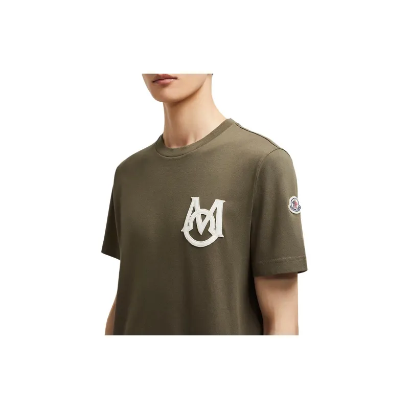 Moncler T Shirt Men's Olive Green-4