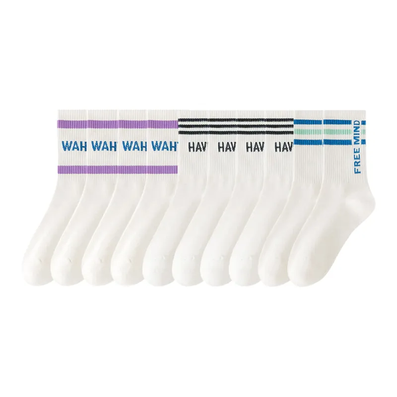 Lan Miao Mid Calf Socks Women's 10 Pack-2