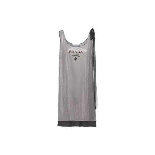 PRADA Sleeveless Dresses Women's Gray