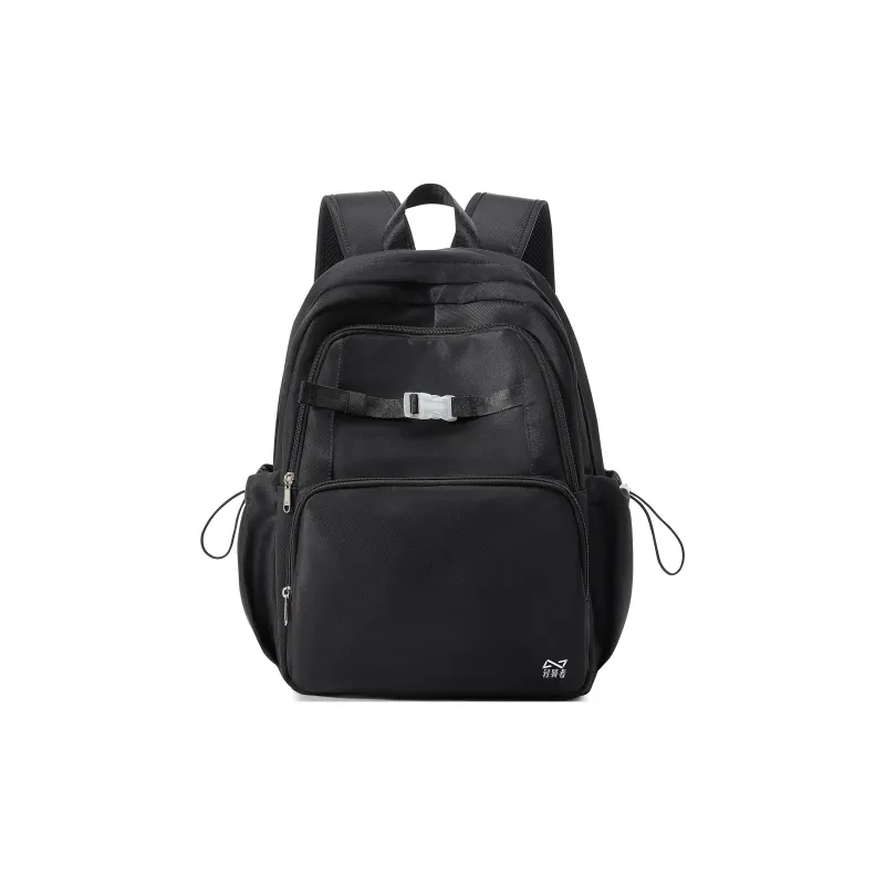 QING QI ZHE Fabric Backpacks Regular Unisex White Brown/Gray Purple/Black-15