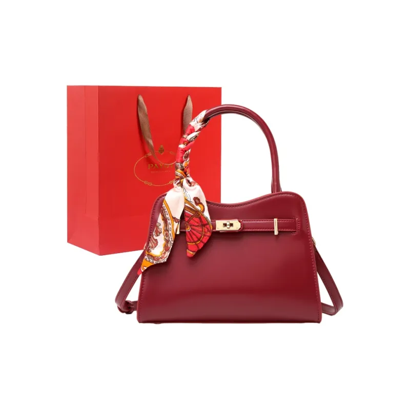 PAYOT Synthetic Leather Handbag One Shoulder Crossbody Women's Burgundy-0