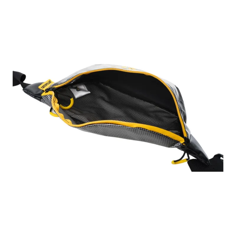 CAT PVC Fanny Pack Small Size Unisex Black Plaid-3