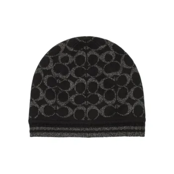 COACH Merino Wool Beanies Unisex Black