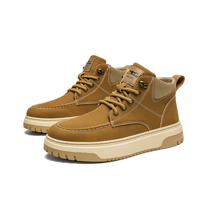 G.N.SHIJIA Wear Resistant Wide Coverage Lightweight High Top Casual Shoes Men's-8