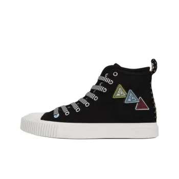 Lanvin High Top Canvas Shoes Men's Black