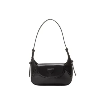 TTaG．baG Microfiber Leather Underarm Handbag, Shoulder Bag Women's Black/Ecru/Khaki/Red
