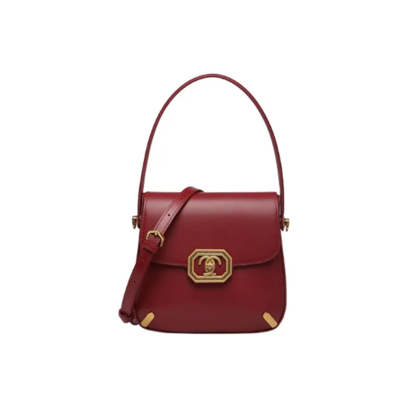 PIERRE CARDIN Top Grain Cow Leather Shoulder Bag Crossbody Bag Handbag Medium Size Women's Brown/Black/Burgundy-12