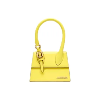 Jacquemus Le Chiquito Moyen Calfskin Shoulder Bag, Crossbody Bag, Handbag Women's Yellow