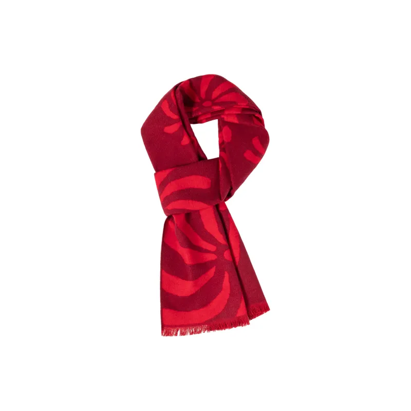 Shanghai Story 100% Mulberry Silk Knit Scarves Unisex Red Scarf No. 4-1