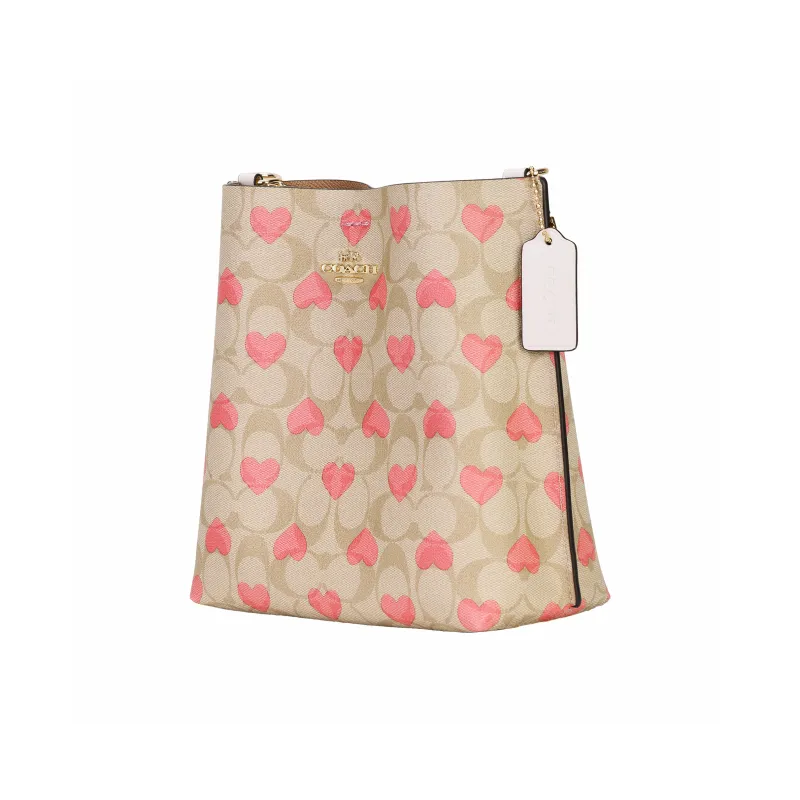 COACH Mollie PVC With Skin Bucket Bag, Shoulder Bag, Crossbody Bag, Handbag Medium Size Women's Khaki-4