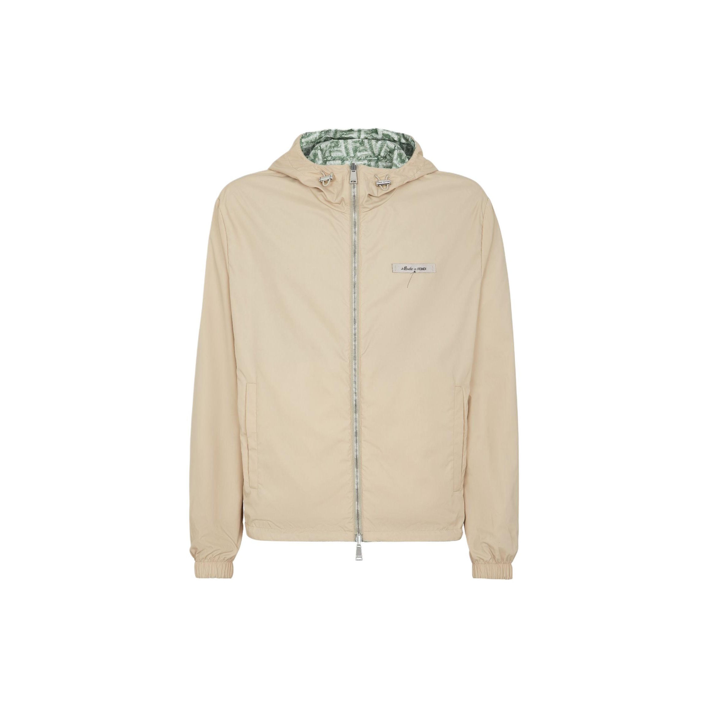 FENDI FF-print Reversible Hooded Jacket - POIZON