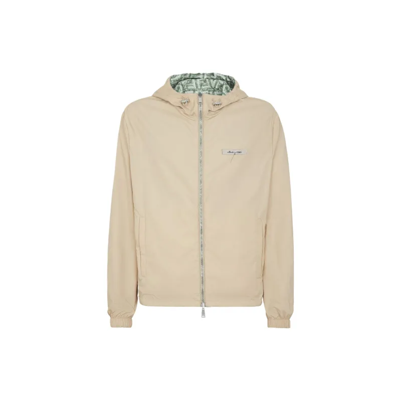 FENDI FF print Reversible Hooded Jacket-2