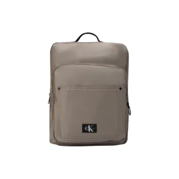CALVIN KLEIN Fabric Backpack Large Size Men's Gray Coffee