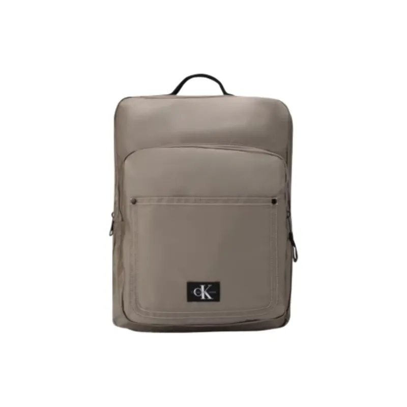 CALVIN KLEIN Fabric Backpack Large Size Men's Gray Coffee-0