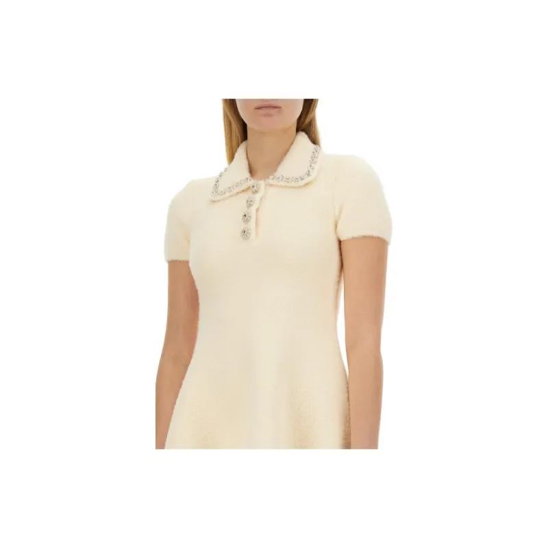 Self portrait Embellished Short Sleeved Dress-4