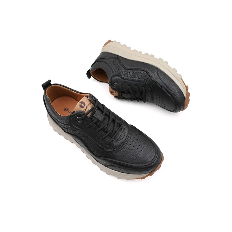 HANG TEN Slip Resistant Low Top Casual Shoes Men's Black-3