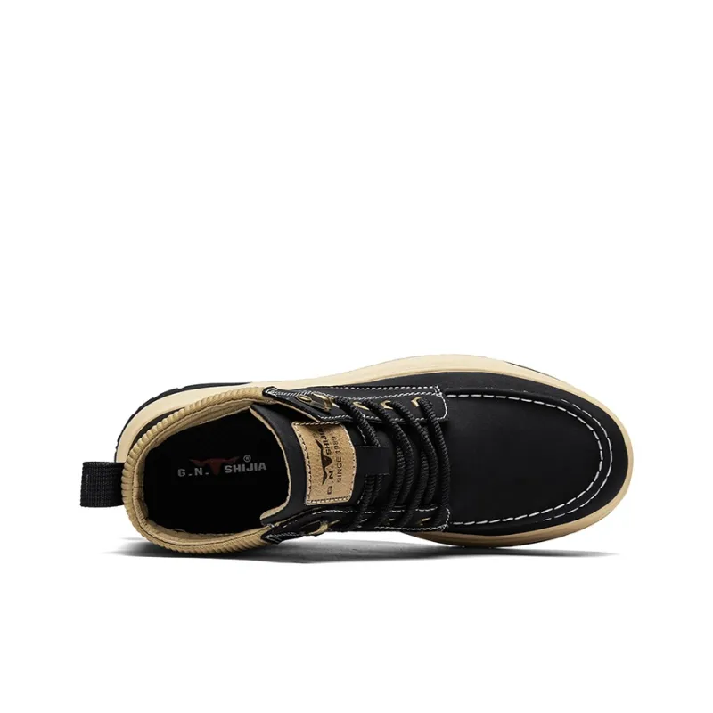G.N.SHIJIA Wear Resistant Wide Coverage Lightweight High Top Casual Shoes Men's-3