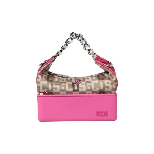 GCDS Hello Kitty Collaboration Polyester Shoulder Bag Crossbody Bag Handbag Mini Women's Pink/Brown