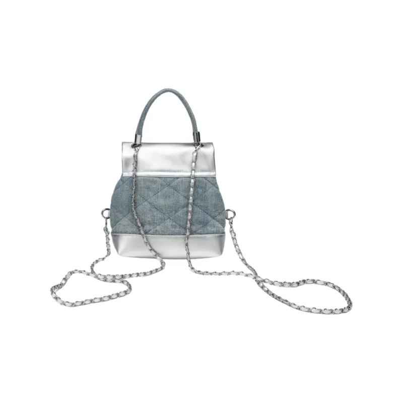 NOMK PU Backpack Small Size Women's Black/Silver-38