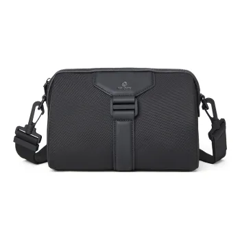 NAVIGARE Synthetic Leather Shoulder Bag Crossbody Bag Regular Men's Black