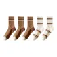 3 Light Coffee+2 Beige Pinstripe