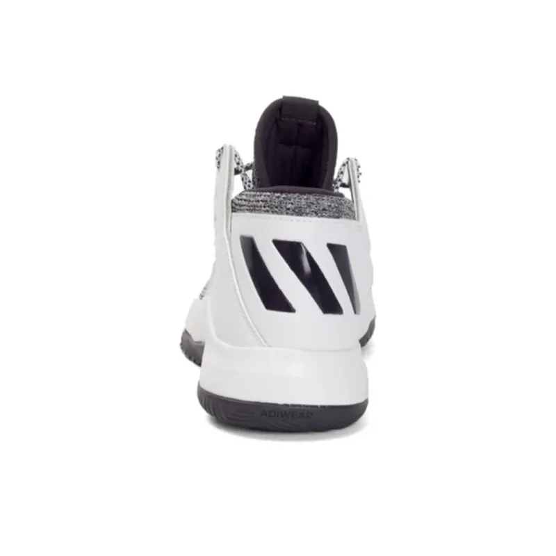 Adidas D Rose Menace 2 Cushioning Wear-Resistant High-Top Basketball Shoes Men's Gray-3