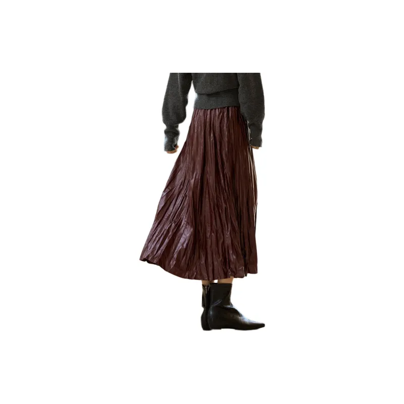 XWI Casual Long Skirt Women's Ancora Red-1